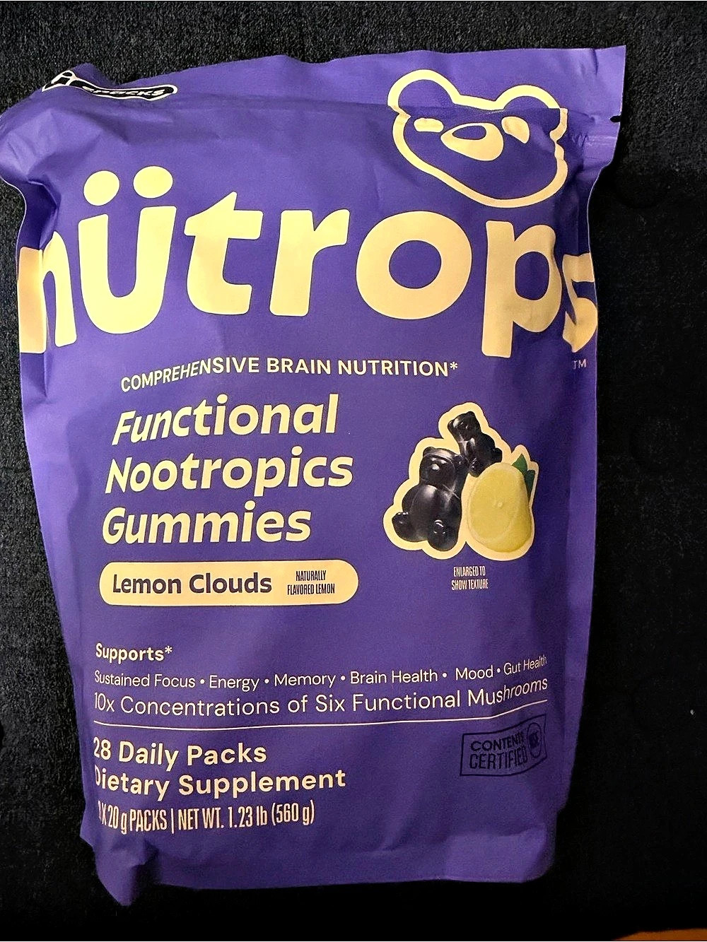 Nutrops Gummies Lemon Clouds Flavor 28 Pack BRAND NEW! SEALED!